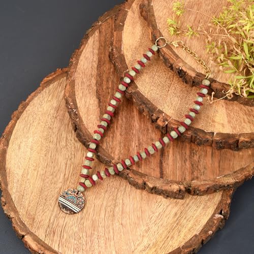 Image of AAKRITI ART CREATIONS Handcrafted Tribal Necklace Collection | Royal & Queen-Inspired Artisan Brass Statement Jewelry | Ethnic, Elegant & Regal Necklaces for Women