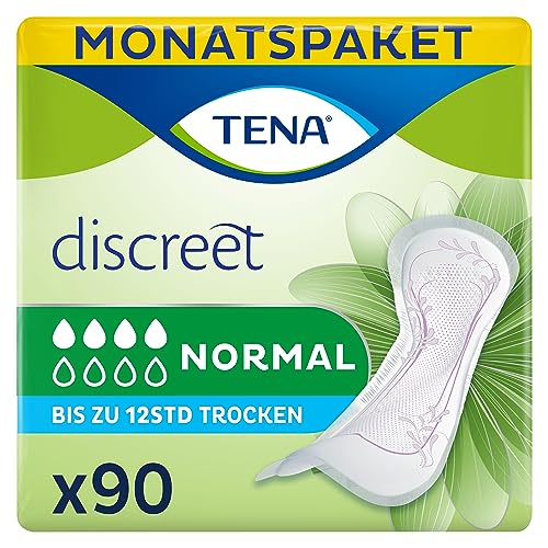 TENA Normale Damenhandtücher für leichte bis mittelschwere Blasenschwäche, monatliche Packung mit Inkontinenzeinlagen für Damen, 90 Stück… – Ansicht 1