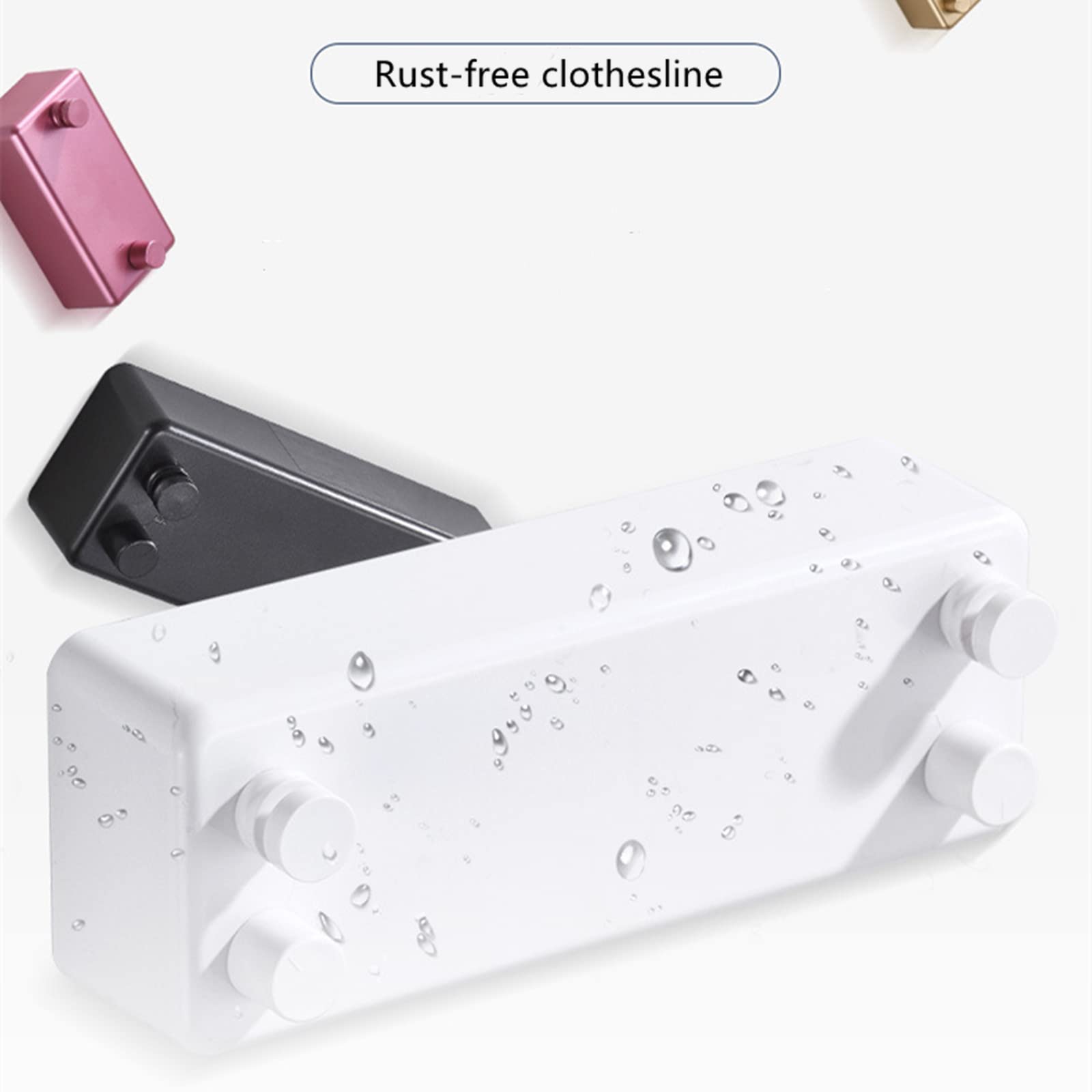 Corde à Linge Rétractable de 13 Pieds,Ligne de Vêtements Réglable en Acier Inoxydable,capacité de Poids de 55 LB Corde à Linge pour Suspendre Le Séchage de la Salle de Bain