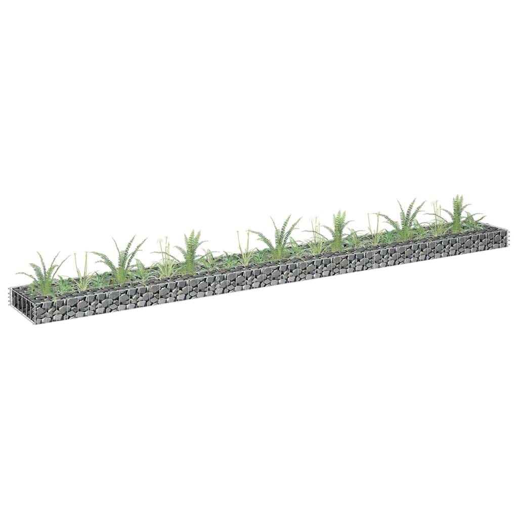 Lawn & Garden Gabione Hochbeet Verzinkter Stahl 270x30x10cm Gartenarbeit