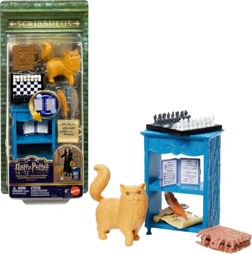 Mattel Harry Potter Toys Diagon Alley Collectible Shops Scribbulus with 8 Movie-Inspired Accessories and Surprises