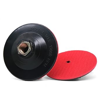 2-Pack Hook and Loop Backing Pads 4-Inch Backer Pad with 5/8"-11 Thread