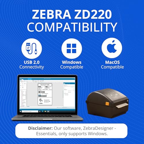 Zebra Imprimante Thermique ZD220 etiquette code barre USB EZPL - 5