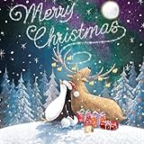 Ling Design Weihnachtskarten für Wohltätigkeitsorganisationen, Multipack, 8 Stück, Premium-Weihnachtskarten mit Umschlägen, festlicher Hirsch und Pinguin, unterstützt britische