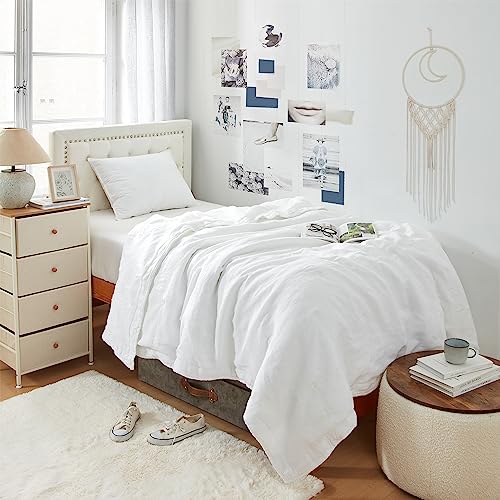 Byourbed Dark Sky Reserve® - Portugal Made 100% Linen Twin XL Comforter - White