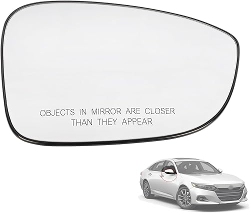 Espejo lateral derecho del pasajero con soporte trasero 76203-TVA-A21 compatible con Honda Accord 2018, 2019, 2020, 2021, 2022, vidrio calefactable