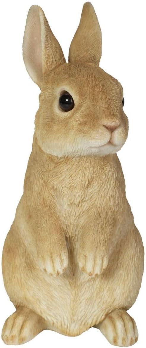 Ovia H12319-3 Standing Beige White Rabbit (Large) 4.3 x 4.3 x 8.7 inches (11 x 11 x 22 cm) Doll Figurine Figurine Animal Garden Decoration Rabbit