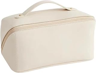 SHOPPOFOBIX Makeup Pouch,Large Capacity Cosmetic Travel Bag,Women's Makeup Travel Bag Portable Leather Cosmetics Bag,Makeu... Price In India