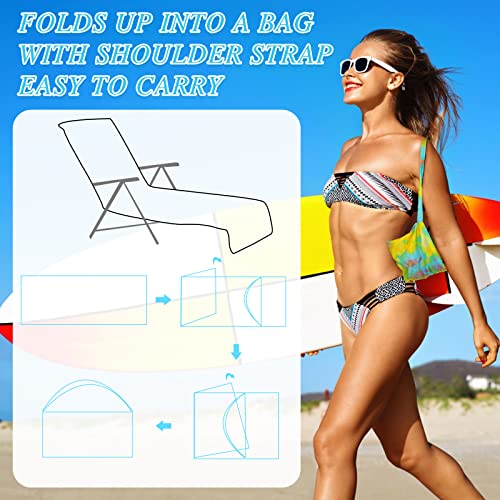 4 Pack Beach Chair Towel Chaise Lounge Cover Beach Lounge Chair Cover Waterproof Outdoor Pool Chair Towel Microfiber Tie Dye Beach Chair Towel For Sun Lounger Sunbathing Garden Hotel #TOP1