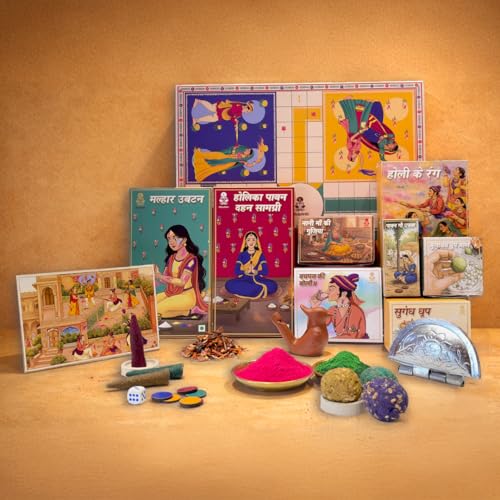 Ritualistic Holi Gift Box | Includes Holi Colours, Gujiya Maker, ...