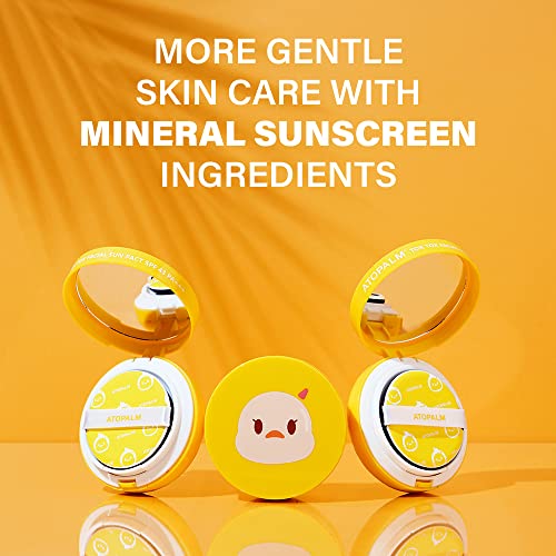 Atopalm Tok Tok Facial Sun Pact 15G Spf43 Pa+++| Facial Zinc Sunscreen For Sensitive Skin | Dry Skin Moisturizing Sun Protection | Korean Mineral Sun Cream #TOP4