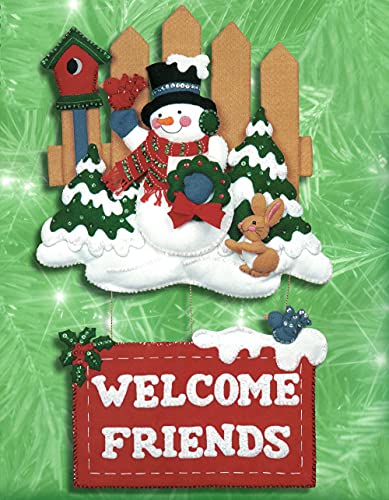 Bucilla 'Welcome Friends' Door Wall Hanging Felt Applique Kit
