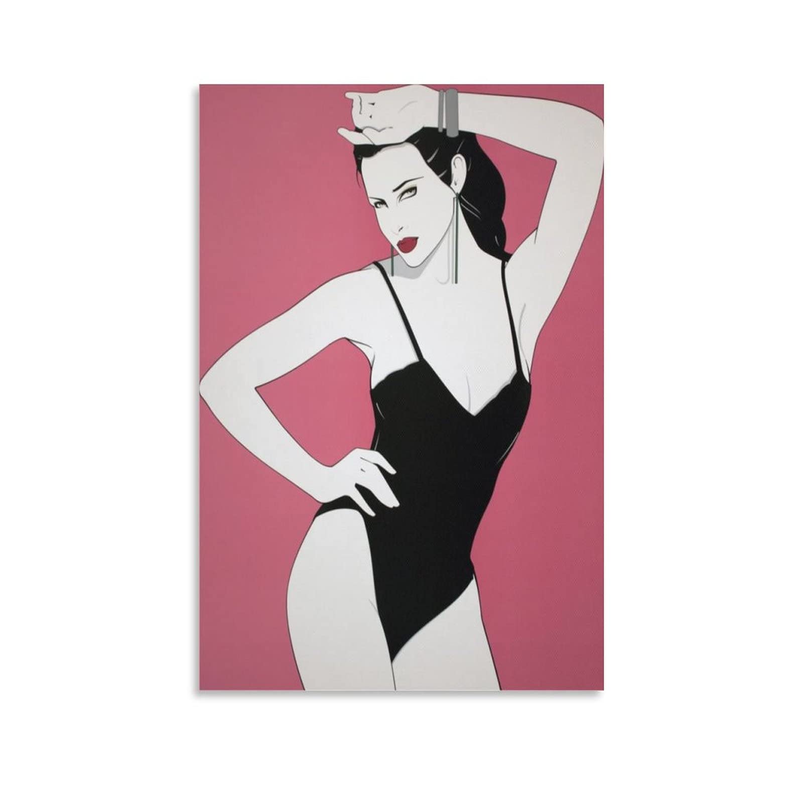 Amazon.com: Patrick Nagel - Black Teddy Canvas Art Poster and Wall 