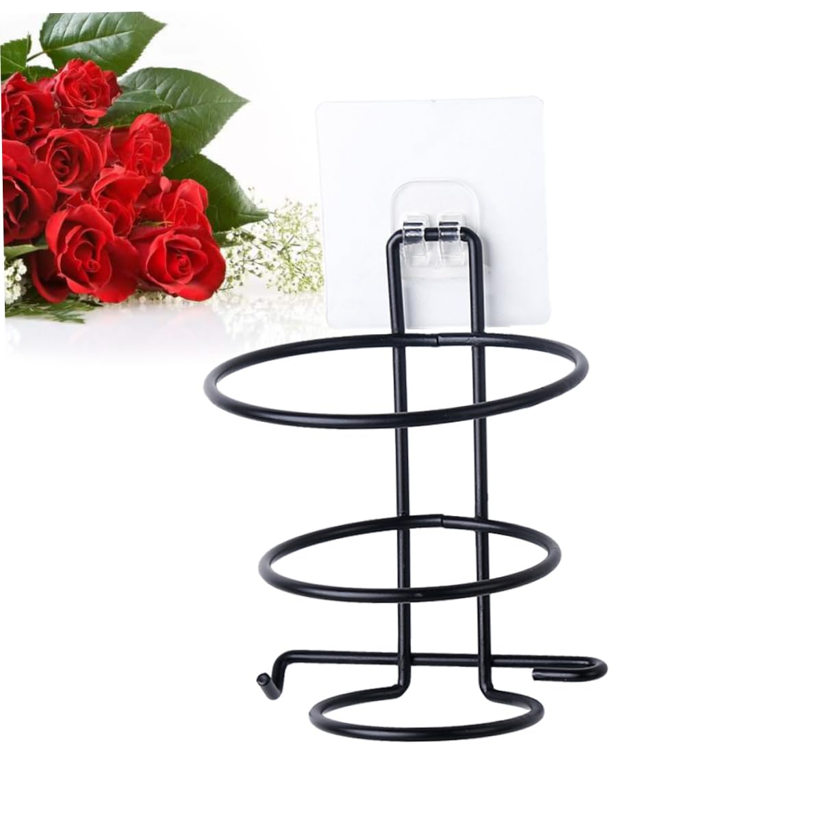 DOITOOL 3stücke Wandhalterung Für Haartrockner Fönhalter Aus Robustem Minimalistisches Design Für Badezimmer Hohe Temperaturbeständigkeit Platzsparende Aufbewahrung Schwarz