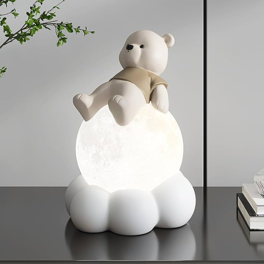 LED搭載 くまのライト (インテリア) Amazon.co.jp: MOMOAO ナイトライト くまちゃん 月に座る 可愛い