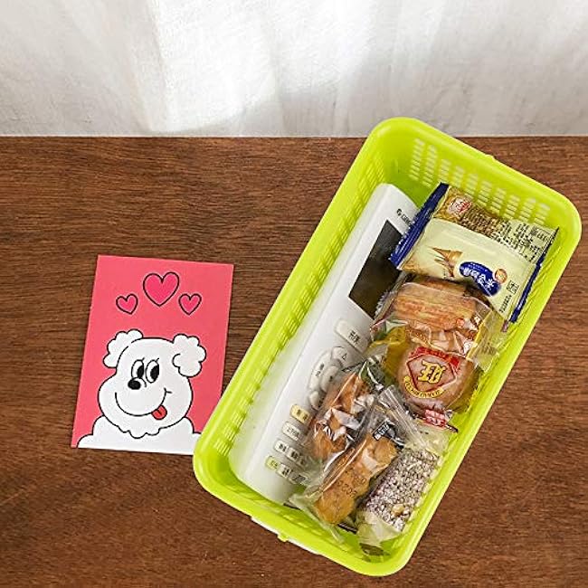 Plastic Office Desktop Storage Basket, 6 Packs Small Colored Baskets