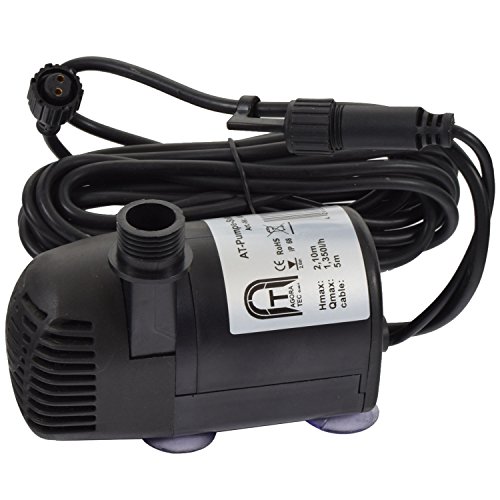 Agora-Tec® Ersatzpumpe Solar Teichpumpen-Set AT-20W-BL und AT-20W-BLH inkl. zusätzliche Buchse für LED Beleuchtung