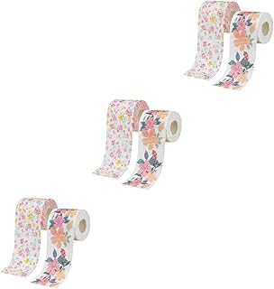 Healeved 6 Rolos De Papel Higiênico Impresso Em Rolo De Papel Higiênico Colorido Guardanapos Coloridos Papel Higiênico Comercial Impressão De Flores Papel Higiênico Casa Papel Higiênico