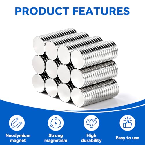 Image of TRYMAG Small Rare Earth Magnets, 200 Pack, 7x1mm