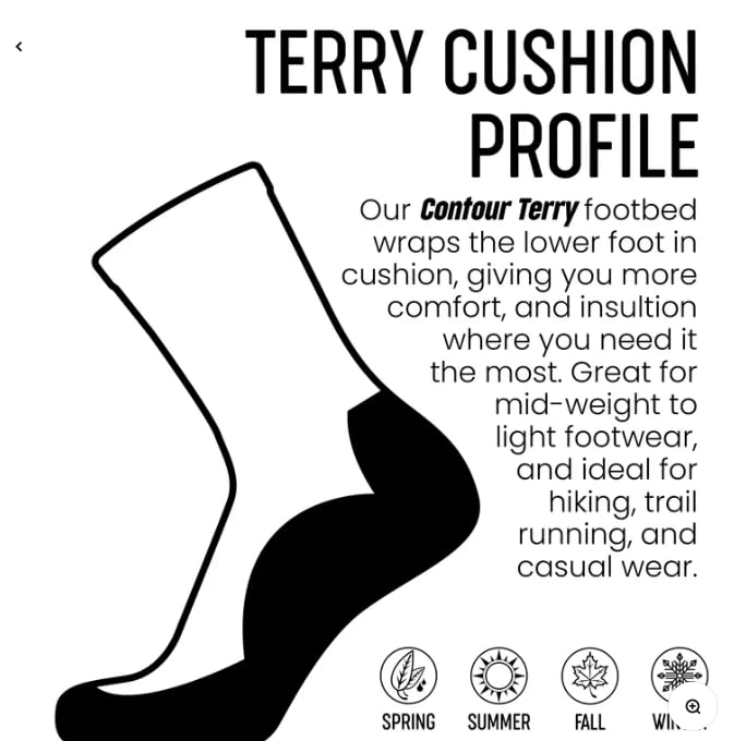 GRIP6 Crew Socks - Merino Wool Socks Made in the USA, Lightweight Wool Hiking Socks, Crew Socks for Men and Women2