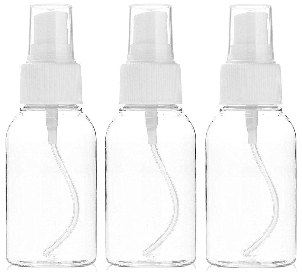 Atomizer Spray Bottle 3Pack, Mini Spray Bottle 2.5 oz Clear, Leak Proof, Travel