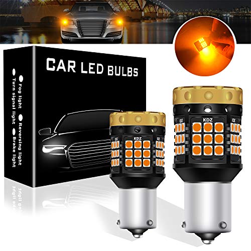 Teguangmei Bombillas de Luz de LED Señal de Giro, Anti Hyper Flash Ámbar 1850LM 1156 BAU15S PY21W 7507 45SMD Canbus sin Errores para Luz de Señalización Delantera o Trasera, paquete de 2