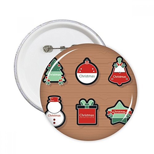 Badge bouton de Noël idéal comme cadeau surprise multicolore 5pcs