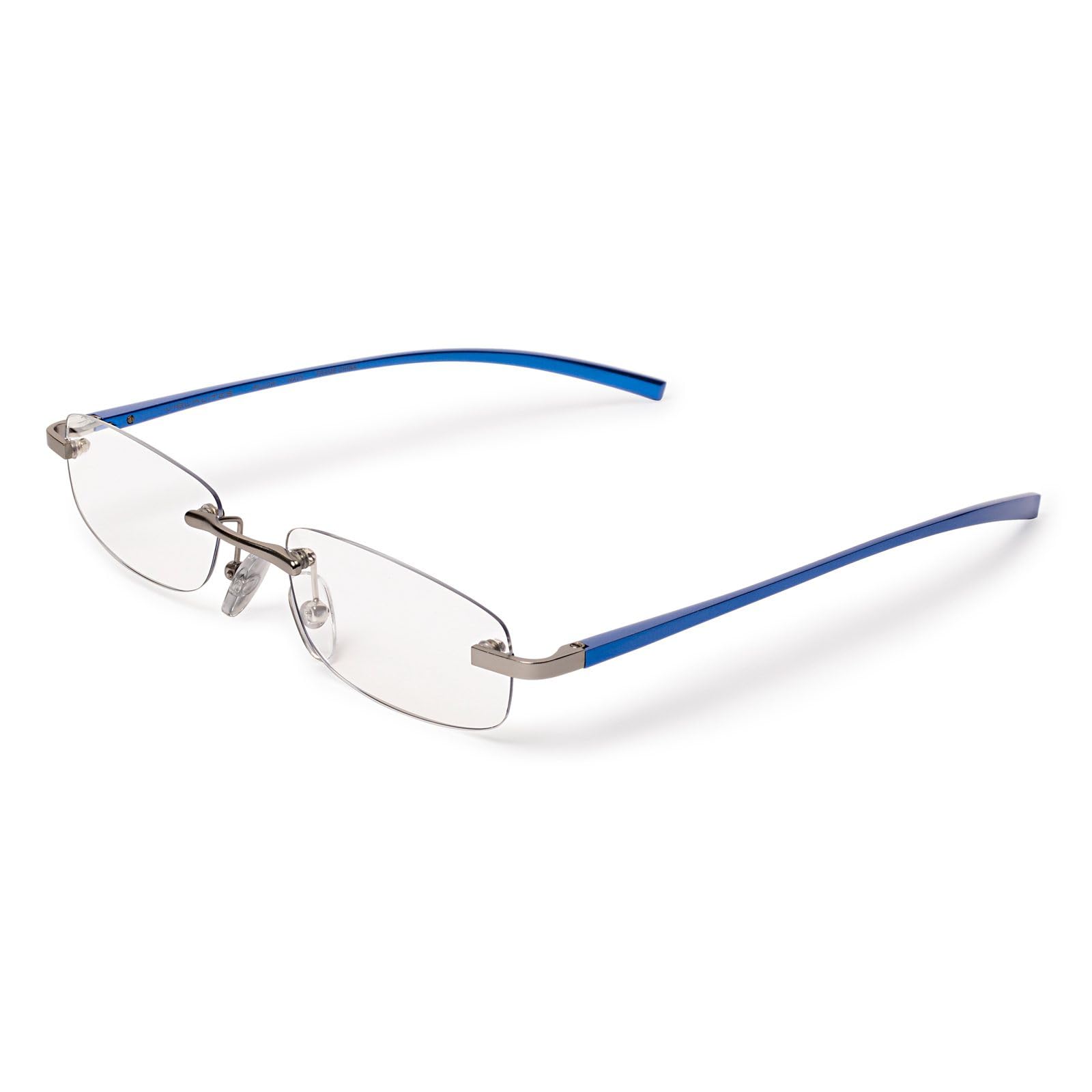 Visualites Pillow Lens Lightweight Aluminum Rimless Reading Glasses for Men & Women Model X