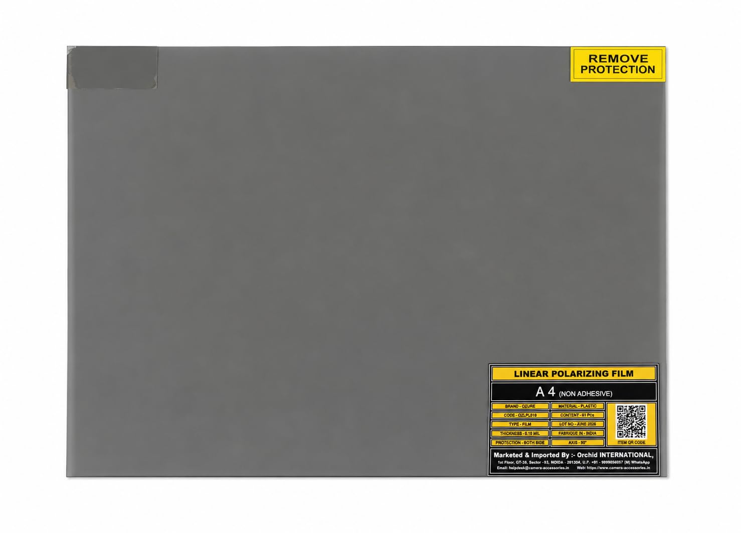 Ozure 90° Linear Polarization Film Sheet A4 Size (210 x 297mm) – Non-Adhesive – Removable Protective Layers on Both Sides – Polarizer for DIY, Scientific, Photography, and Light Control-picture-19