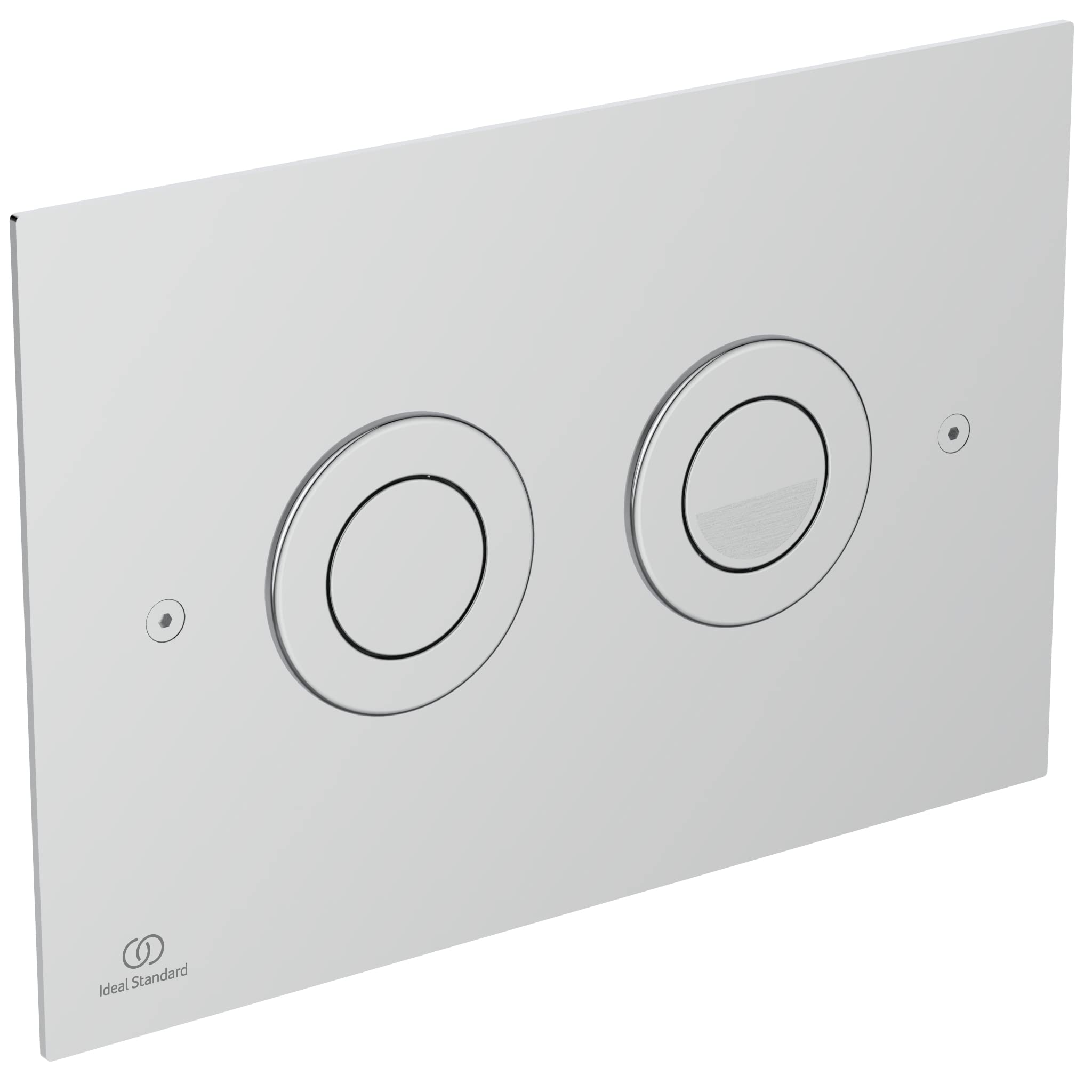 Placa neumática Septa Pro P1 Ideal Standard de acero: descarga suave y duradera
