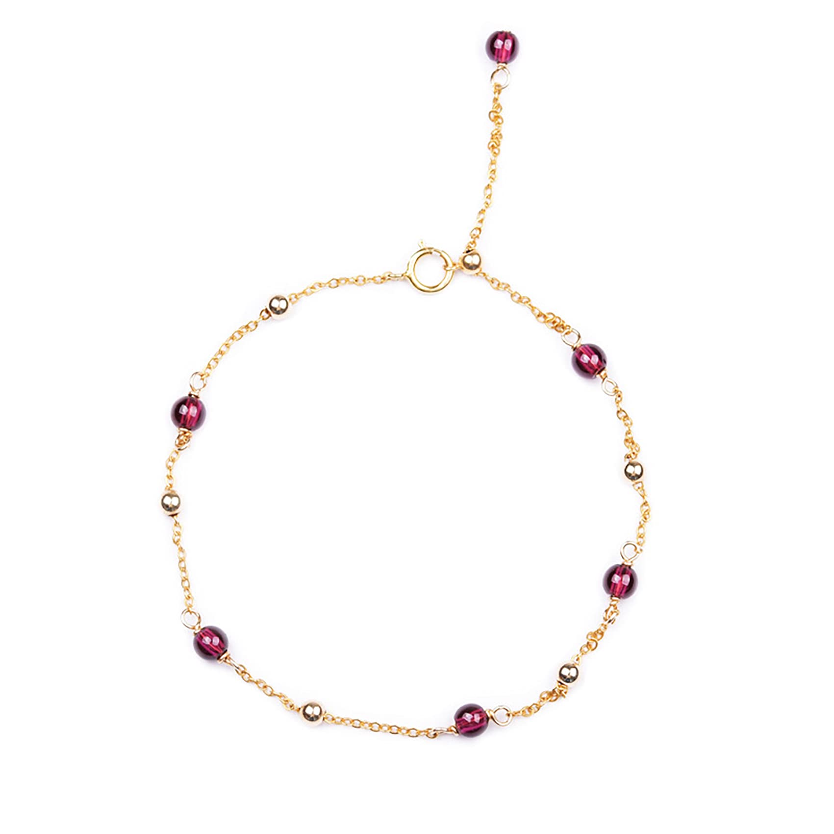 Tobillera de cristal Natural para mujer, tobillera con amuleto de la suerte, cuentas de transferencia de granate, pulsera de vacaciones para niñas, atrae dinero, prosperidad, suerte, cinabr