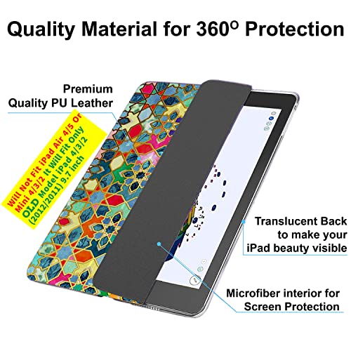 Image of DuraSafe Cases for iPad Old Model 4th 3rd 2nd Gen Case A1458 MD513HN /A A1416 MC705HN /A MD328HN /A MD336HN /A A1395 MC769HN /A MC954HN /A MC960HN /A MC979HN /A A1459 MD514HN /A MD511HN /A MD512HN /A - Damask
