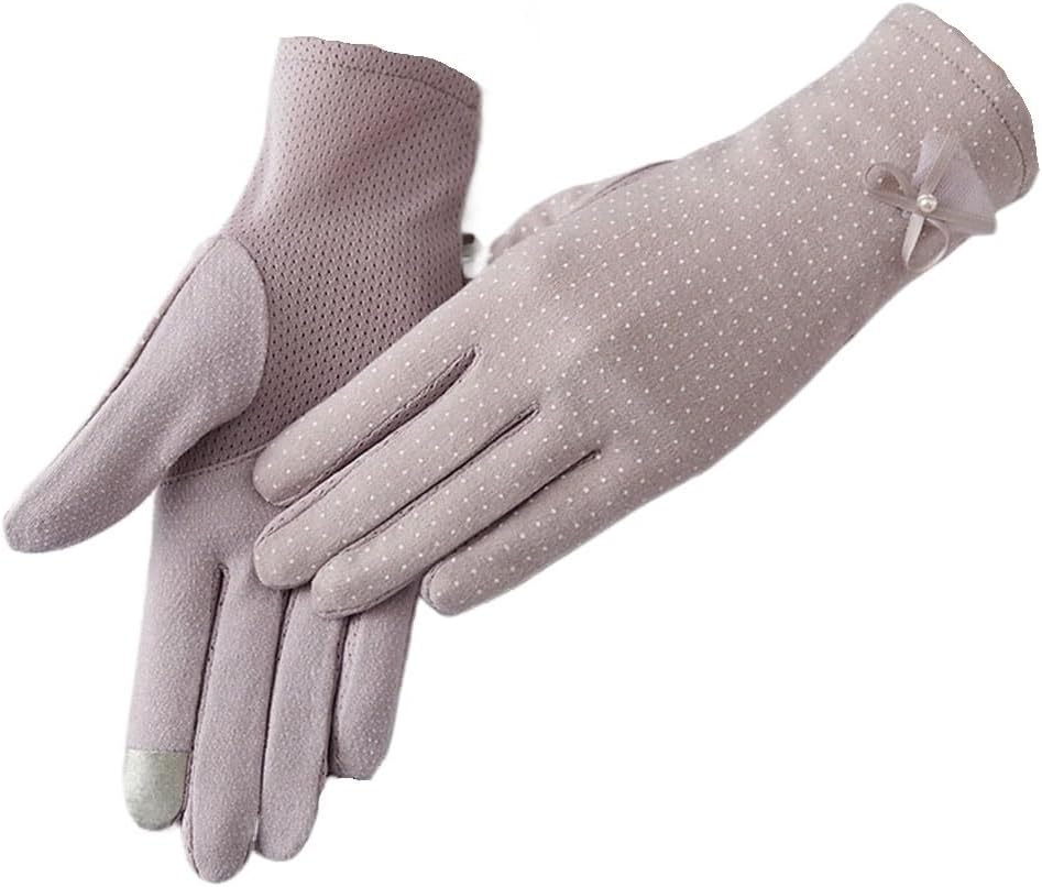 JSEIAJB Sunscreen gloves for women, lace outdoor gloves, short driving and cycling gloves