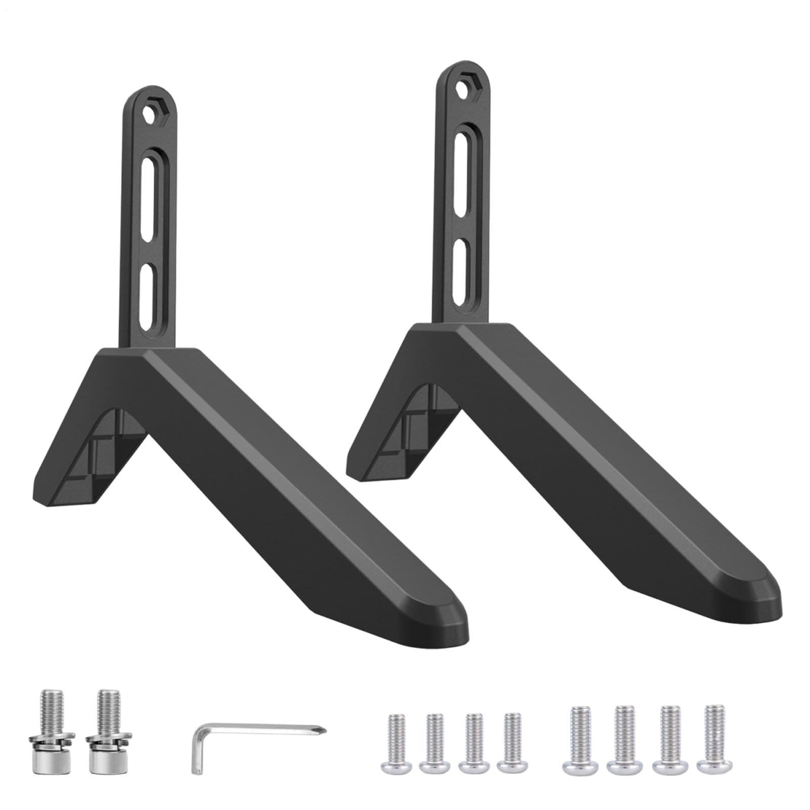 TV Stand Gambe - Base Regolabile In Altezza | Piedi Televisivi In Lega Di Alluminio, Supporto In Metallo Stabile, Supporto Non Slittato, Gambe Di Sostituzione Universale Per Televisori Da 32–65 Pollic