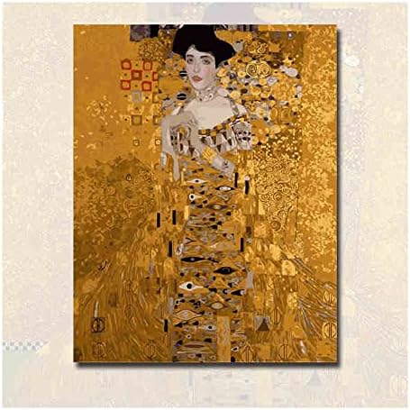 DIY Oil Painting, Paint by Numbers Kits for Adults, Acrylic Painting - Adele Bloch Bauer by Klimt 16 by 20"