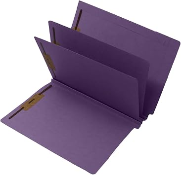 14 Pt. Lavender Classification Folders, Full Cut End Tab, Letter Size, 2 Dividers Box of 15