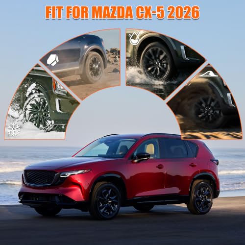 Image of Mud Flaps Splash Guards for 2026 Mazda CX-5 CX5, Durable ABS Mud Guards, Protects Against Mud, Rocks, and Debris, 2026 Mazda CX-5 CX5 Accessories (4PCS)