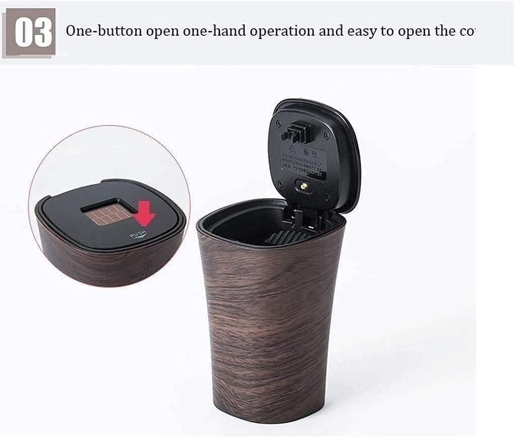 Car Ashtray,Portable Ashtray Cup Holder with LED Light,Automotive Supplies Solar Ashtray for Car Home Office
