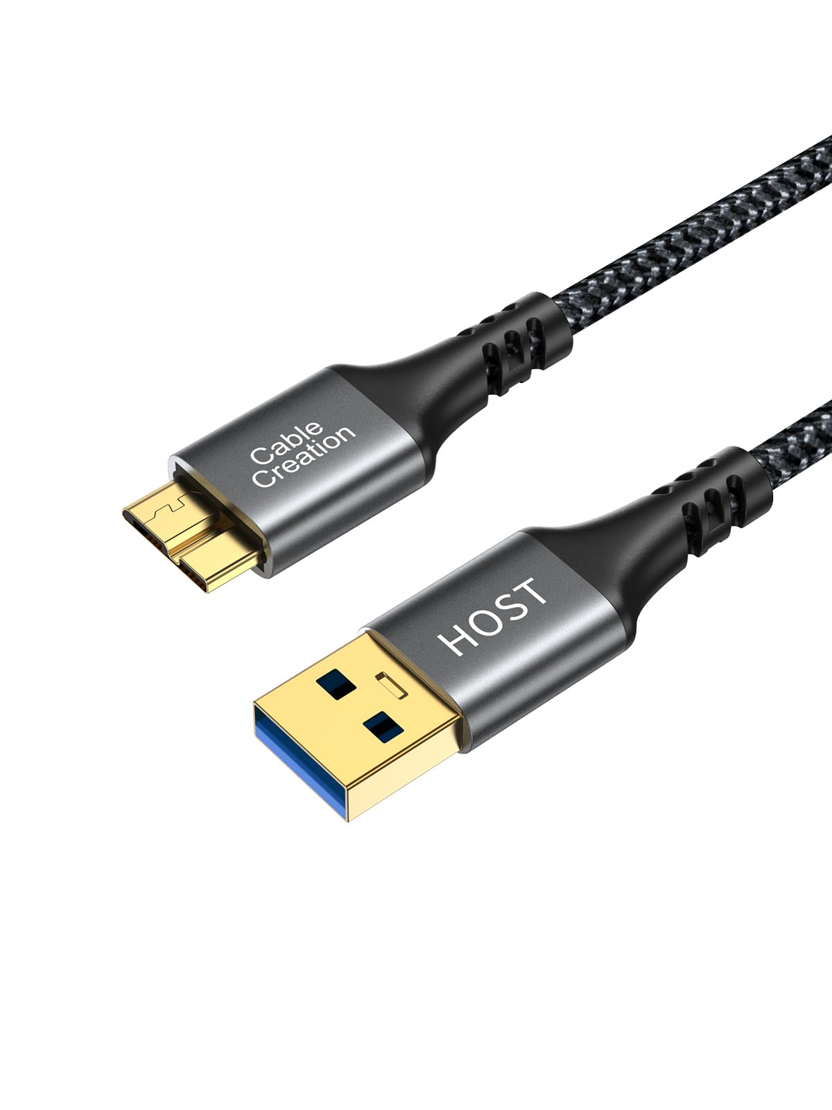 CableCreation USB 3.0 Micro B Cable 1FT, USB to Micro B Hard Drive Cable | 10Gbps High-Speed, Nylon Braided, External Hard Drive Cord Compatible with WD Toshiba, Seagate Hard Drive, Galaxy S5-image-15
