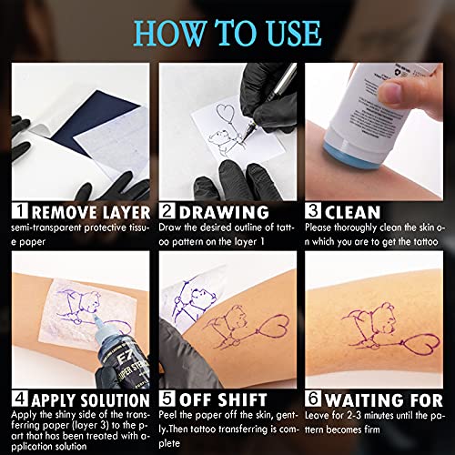 Tattoo Transfer Paper, 35 Sheets Tattoo Stencil Transfer Paper for Tattooing