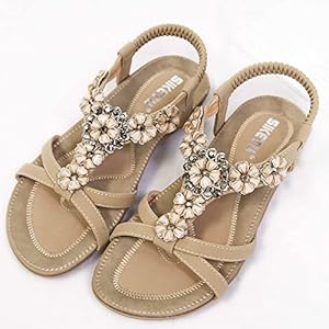 ZDQ Platte sandalen voor dames, zomer, met zacht voetbed ZDQ Platte sandalen voor dames, zomer, met zacht voetbed