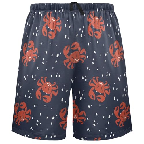 visesunny Pajama Shorts for Men Men's Pajama Bottoms Soft Sleepwear Lounge Wear pants with Pockets