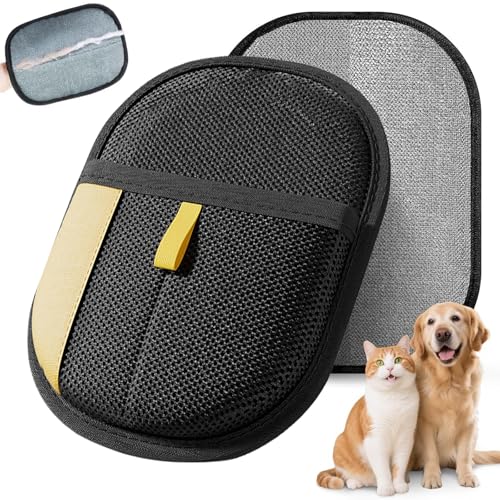 2PCS Fell Magnet Handschuh Fellmagnet Handschuhe Doppelseitig für Hunde & Katzen – Atmungsaktive Haustierhaarentferner mit Anti-Statik-Funktion,...