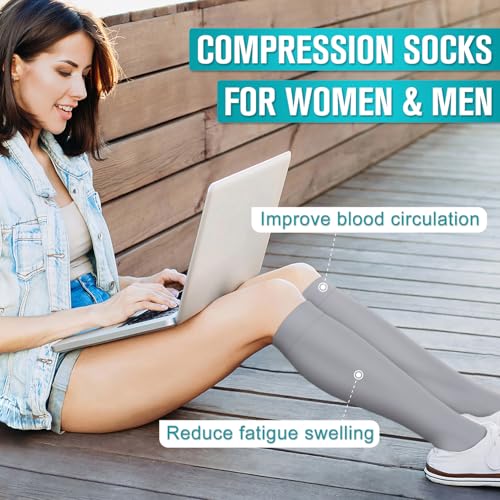 Image of Copper Compression Socks for Women & Men (6 pairs) - Best Support for Nurses, Running, Hiking, Recovery