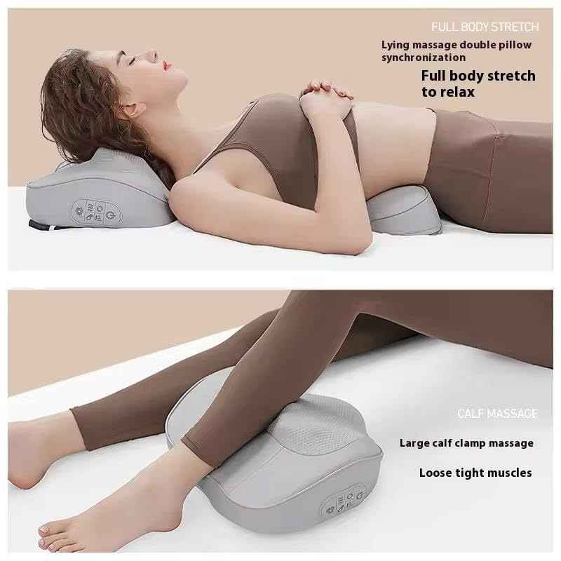 Image of Back Neck Massager Shiatsu Massage Pillow with Heat, Update 20 Deep Tissue Kneading Nodes Massage with Airbag for Shoulder Waist Muscle Pain Relief Electric Back Massager