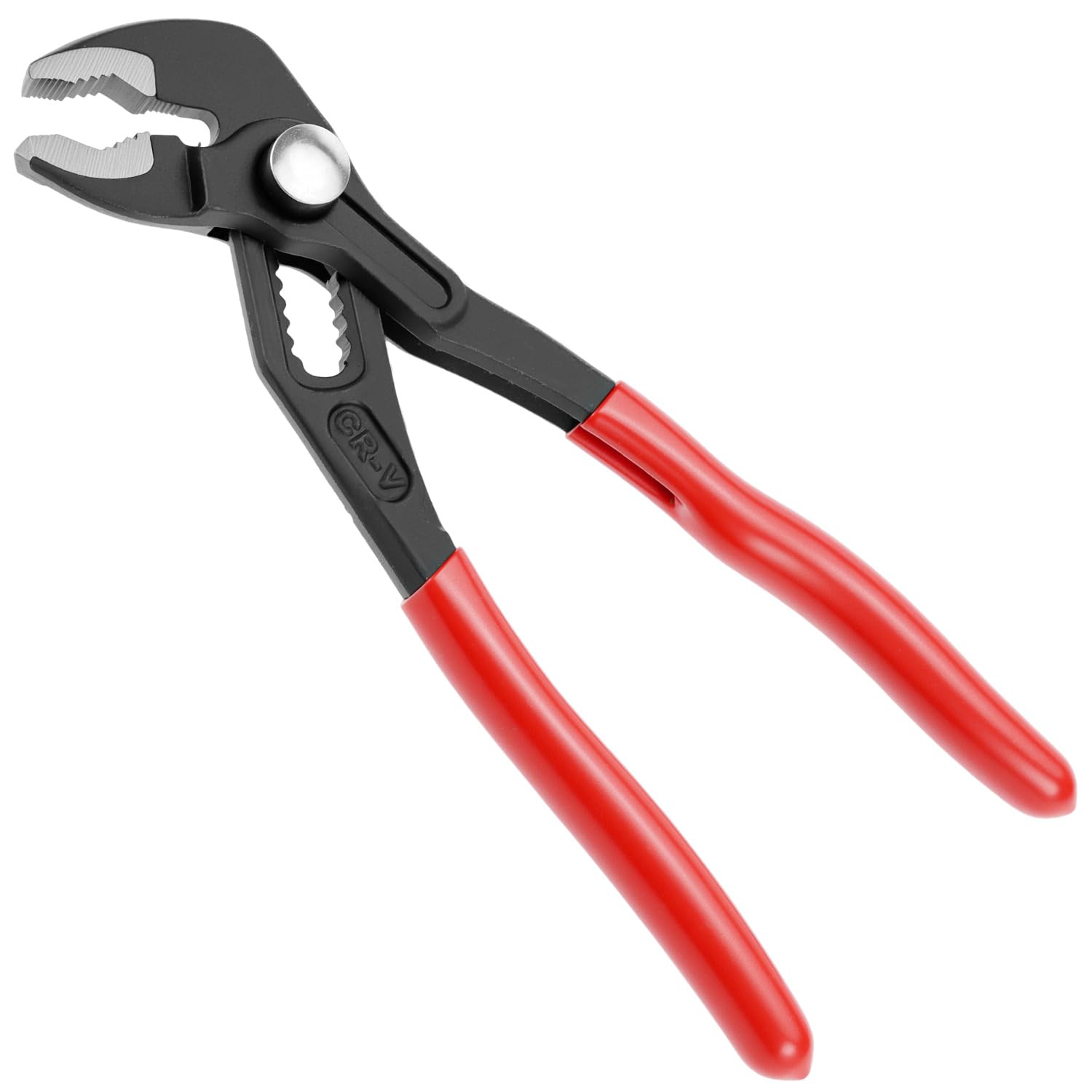 QWORK® 180mm Water Pump Plier - 60mm Max Jaw Opening, Non-Slip Rubber Grip - Quick Change Adjustable Plier