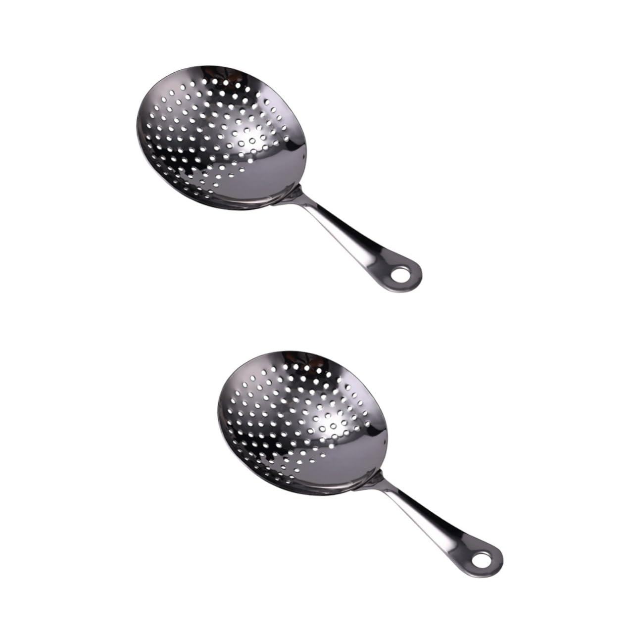NAMOARLY 2pcs 304 304 Stainless Steel Cocktail Strainer Mesh Colander Bar Utensil Ice Cube Strainer for Bartenders