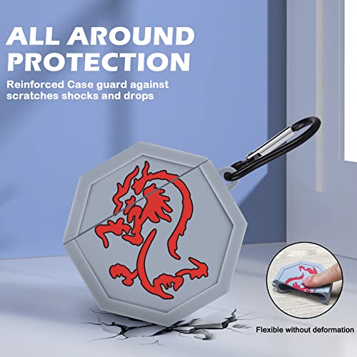 Cool Case For Airpods 1/2 Cover Cute With Keychain For Dragon Talisman Fans Boys Men Girls Kids, Funny Unique Design Soft Silicone Shockproof Case Compatible With Airpods 1St 2Nd Generation #TOP2