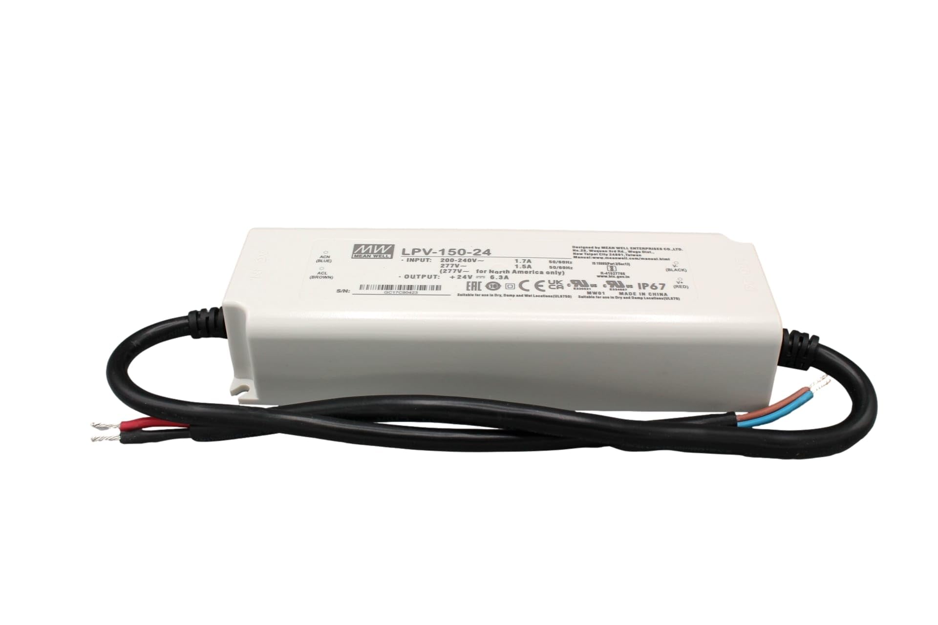 Alimentatore LED 24V 150W 6,25A IP67 Impermeabile - Trasformatore per Strisce LED e Installazioni Esterne