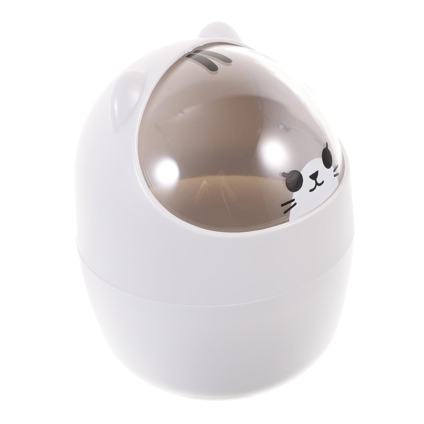Garneck Mini Garbage Can Cute Desktop Trash Bin for Bedroom Kitchen Office Space-Saver Animal Design